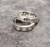 9ct White Gold & Diamond Huggie Earrings