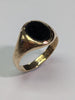 9ct gold black stone signet ring