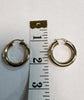 9ct Yellow Gold Hoop Earrings - 5.01g - Approx. 1"