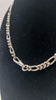 925 Sterling Silver 3-In-1 Figaro Chain Necklace - 31.26 Grams - 20" Long