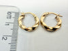 9ct yellow gold twisted torchon hoop earrings
