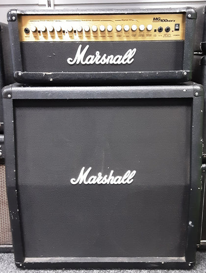 Marshall mg100hdfx and Marshall mg412a cab