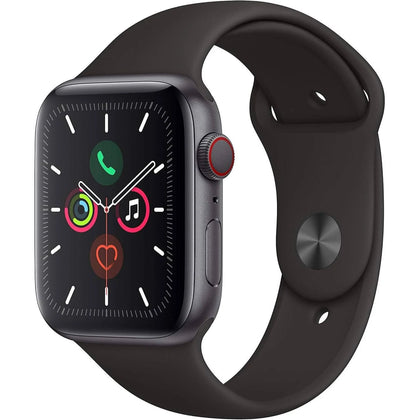 Apple Watch Series 5 - 44mm - GPS + Cellular - Space Grey Aluminium Case - Black Sport Band