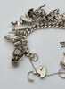 vintage Silver Charm Bracelet + 30 Charms
