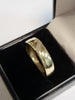 9ct Yellow Gold Band Ring with Clear Stones - Size Z - 2.74g