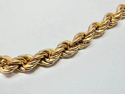 9ct yellow gold rope chain 20