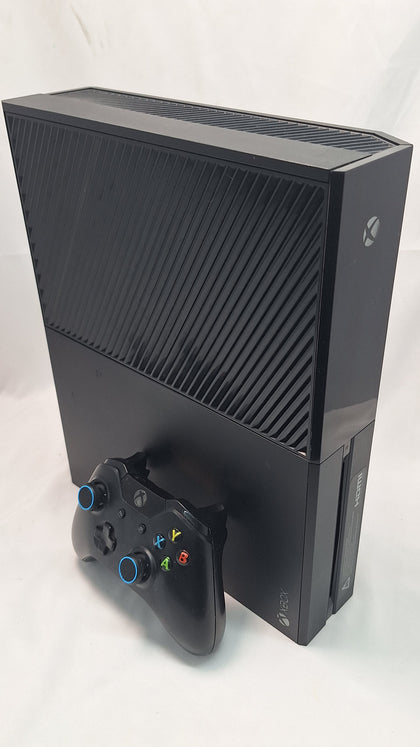 Microsoft Xbox One 500GB black console with 1 controller (new analogue grips) unboxed all leads