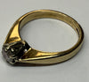 9CT YELLOW GOLD DIAMOND RING SIZE J