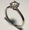 9ct White Gold CZ Ring  - Size P 1/2