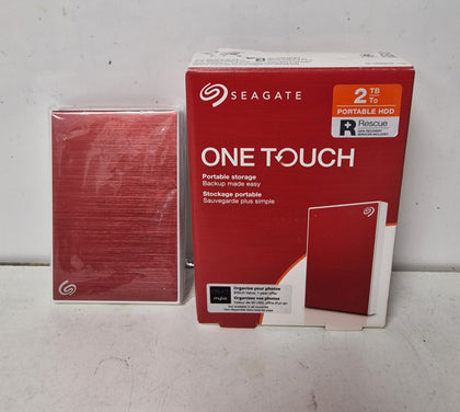 Seagate one touch 2tb External Hard drive usb 3.0 red Boxed