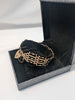 9ct Yellow Gold Gate Like Bracelet With Heart Clasp - 11.14 Grams - 8" Long