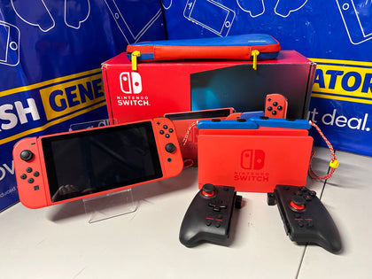 Switch Console, 32GB Mario Red Joy-Con No grip or case and Straps, Boxed