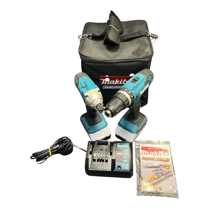 Makita 18V Li-ion Brushed Cordless Combi Drill & Impact Driver DK18922AX2