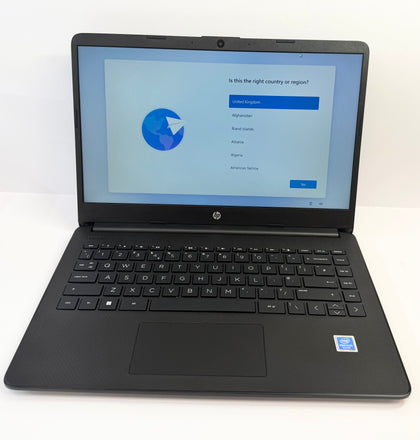 HP 14sd0xxx 4gb ram 128gb ssd black laptop