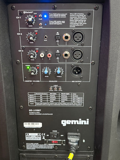 *Gemini Bluetooth speaker GD-L115BT