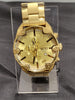Diesel Men's Spiked Chronograph Gold Tone Stainless Steel Watch (DZ4608) - Unboxed