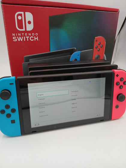Nintendo Switch Console, HAC-001 32GB + Neon Red/Blue Joy-Con, Boxed