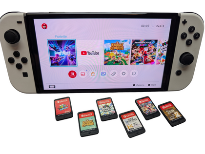 NINTENDO OLED SWITCH WITH 6 GAMES & TV DOCK PRESTON STORE