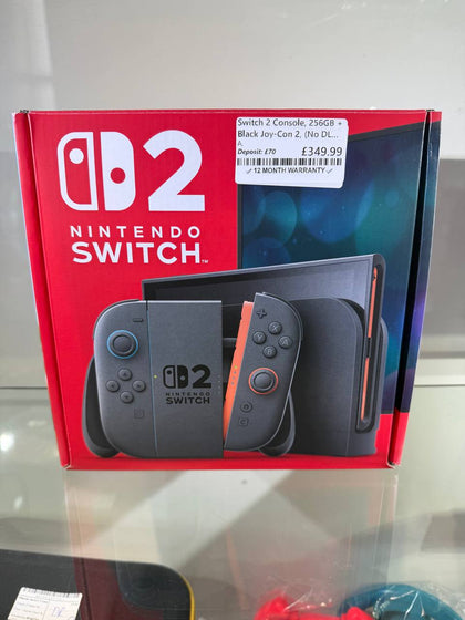 Switch 2 Console, 256GB + Black Joy-Con 2, (No DLC) Boxed