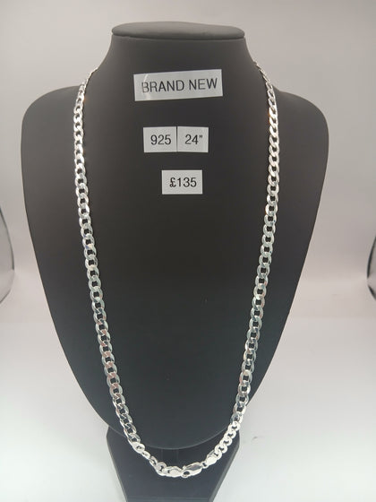 BRAND NEW SILVER CHAIN 925, WEIGHT 26.1G , LENGHT 24