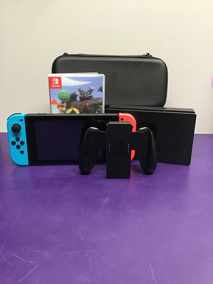 Nintendo Switch with Neon Blue and Neon Red Joy-Con bundle