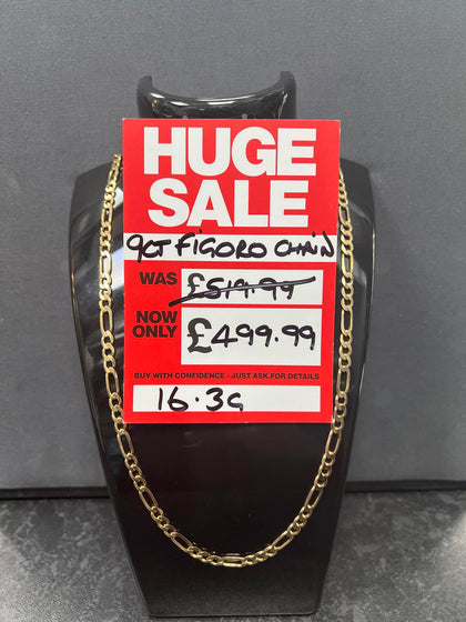 9ct Figoro Chain 16.3g 24