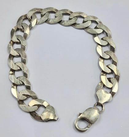 Silver Curb Bracelet 8.5