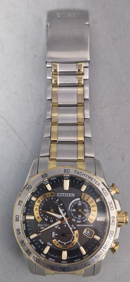 CITIZEN Eco-Drive Gents Perpetual Chrono A.T Watch, boxed with extra links.