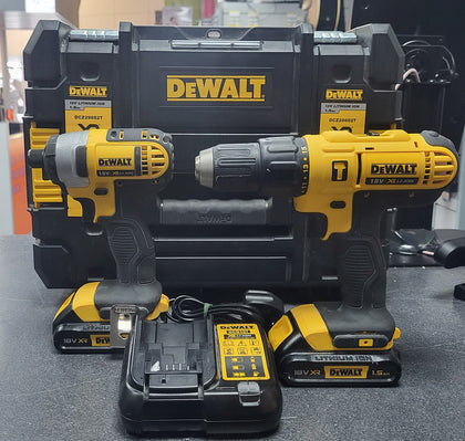 DeWalt XR 18V Li-ion Brushed Cordless Combi drill & impact driver (2 x 1.5Ah) DCZ298S2T