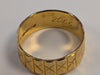 22ct Gold Patterned Wedding Band Ring Size  p 1/2