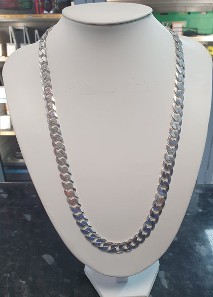 Silver Curb Link Chain - 22