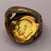 Full sovereign ring 22ct sovereign on a 9ct mount