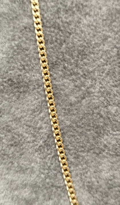 9ct Yellow Gold Curb Chain 25