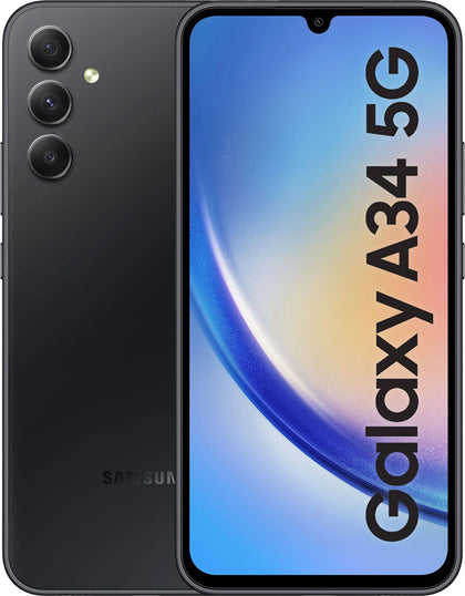 Galaxy A34 5G Dual Sim (6GB+128GB) Awesome Graphite, Unlocked.