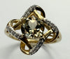 9CT GOLD RING WITH CZ STONE SIZE N