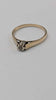 9ct Yellow Gold Single Cubic Zirconia Solitaire Ring - 1.60 Grams - Size O