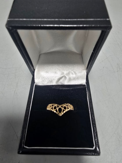 9ct Gold Ring 375 0.8G Size K