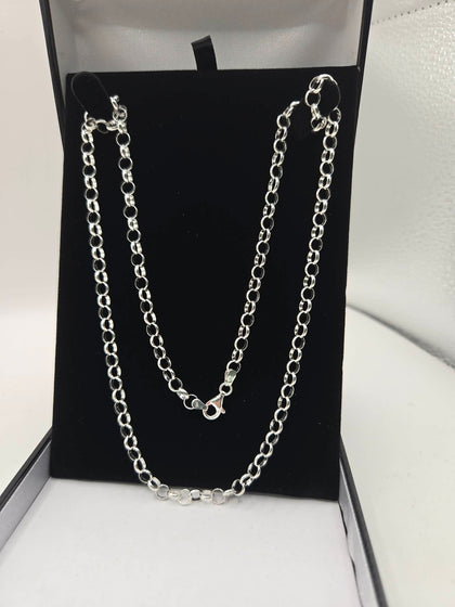 925 Hallmarked Silver Belcher Chain , 24 