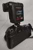 Pentax A3 SLR Film Camera with 28mm Vivitar Lens / Hanimex TZ1 Flash
