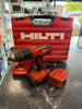Hilti SFH 22-A 22V Li-Ion Cordless Hammer Drill 2 x 3.3Ah Batteries Charger Used