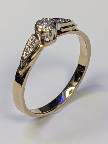 9ct gold diamond engagement ring