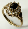 9ct yellow gold cluster ring size M