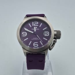 TW Steel TW515 Canteen Collection Purple Fashion Watch – Bold Oversized Men's Designer Wristwatch – Statement Style Timepiece