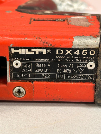 Hilti Dx450 Powder Actuated Nail Gun