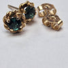 9CT GOLD EARRINGS WITH GREEN STONES PRESTON STORE