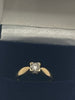 9ct Gold Ring With Clear Stone - L
