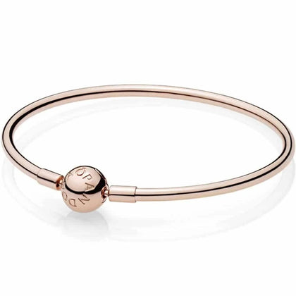 Rose gold pandora bangle