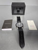 Emporio Armani Mario 43mm Chronograph Black Dial Leather Mens Quartz Watch AR11243