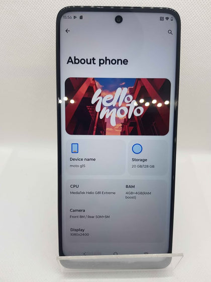 Moto G15 (XT2521-3) Dual Sim 128GB Gravity Grey, Open To Any Network, Unboxed