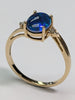 9ct gold blue opel style diamond ring